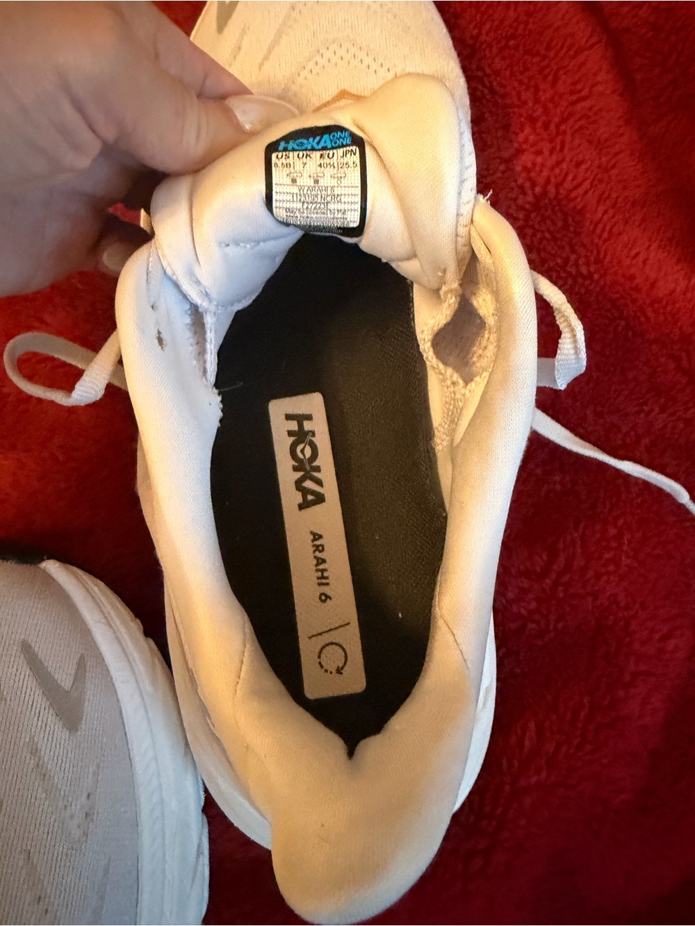 Hoka Women’s 8.5 Light Gray and White Athletic Running Shoes - Picture 11 of 12